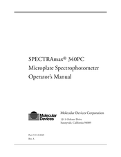 Molecular Devices SPECTRAmax 340PC Operator's Manual