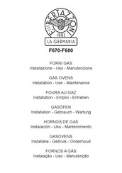 Bertazzoni LA GERMANIA F670 Installation - Use - Maintenance