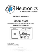 Bacharach Neutronics 5100E Operation Manual