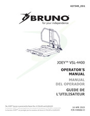 Bruno JOEY VSL-4400 Operator's Manual