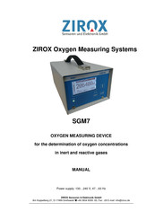 ZIROX SGM7 Manual