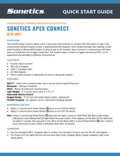 Sonetics APEX CONNECT Quick Start Manual