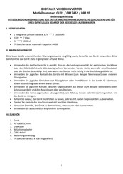 Eurotops Versand CU01 Operating Instructions Manual
