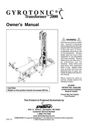 Stamina GYROTRONIC Transformer 2000 Owner's Manual