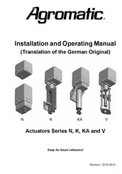 Agromatic V Series Installation And Operating Manual