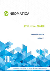 Neomatica ADM20 Operation Manual