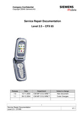 Siemens Mobile CFX 65 Service Repair Documentation