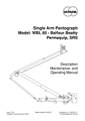 Schunk WBL 85 Balfour Beatty Maintenance And Operating Manual