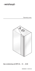 Weishaupt WTC-G 15 Series Operating Notes