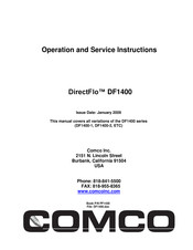 Comco DirectFlo DF1400-2 Operation And Service Instructions Manual