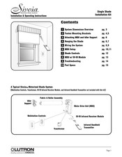 Vimco Lutron Sivoia Installation & Operating Instructions Manual
