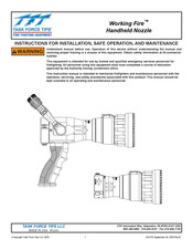 TFT Working Fire Instructions For Installation, Safe Operation And Maintenance