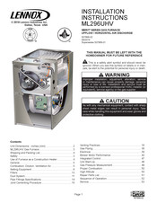 Lennox ML296UH070XV36B Manuals | ManualsLib