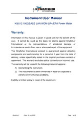Kingfisher KI6512 Instrument User Manual