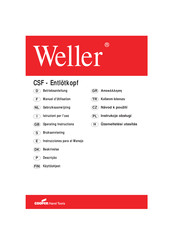 Cooper Hand Tools Weller CSF Operating Instructions Manual