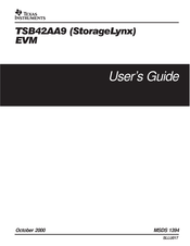 Texas Instruments TSB42AA9 (StorageLynx) EVM User Manual