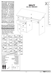 FMD Furniture DELFT 3009-001 Assembly Instruction Manual