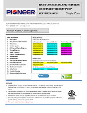Pioneer CB012GMFILCFHD Service Manual