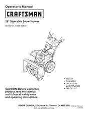 Craftsman C459-52832 Operator's Manual