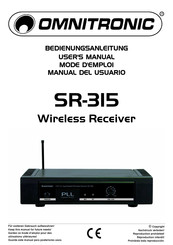 Omnitronic SR-315 User Manual
