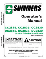 Summers DiskChisel DC2815 Operator's Manual