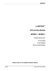 phytron phyMOTION MCM03.1 Manual