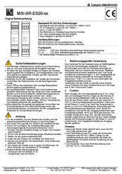 Leuze electronic MSI-SR-ES20-03 Original Operating Instructions