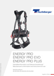 TEUFELBERGER ENERGY PRO PLUS Manufacturer's Information And Instructions For Use