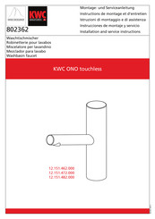 KWC ONO touchless 12.151.472.000 Installation And Service Instructions Manual