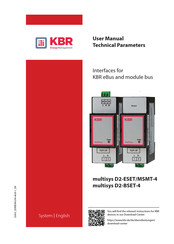KBR multisys D2-BSET-4 User Manual Technical Parameters