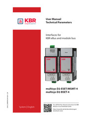 KBR multisys D2-ESET/MSMT-4 User Manual Technical Parameters