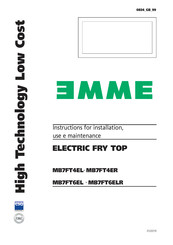EMME MB7FT6EL Instructions For Installation, Use And Maintenance Manual