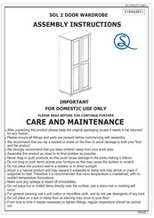 Seconique Furniture Sol 3 Drawer Bedside Assembly Instructions Manual