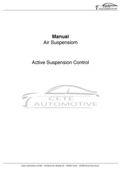 Cete Automotive Air Suspensiom Manual