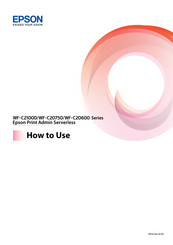 Epson EM-C8101 Series How To Use Manual