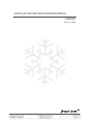 frost-trol LOMOND PI0C008640FDPD17 Installation And Maintenance Manual