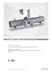 Krohne OPTISONIC 8300 Supplementary Instructions Manual