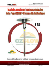Parasol OZGLOW F40 Instructions Manual