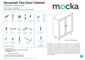 Mocka Savannah Two Door Cabinet Assembly Instructions Manual