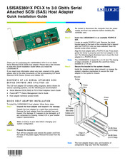 LSI LSISAS3801X Quick Installation Manual