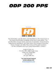 HOGG & DAVIS ODP 200 PPS Manual