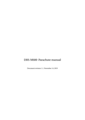DRS DRS-M600 Manual