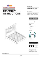 Furniture of America CM7141ECK Assembly Instructions Manual