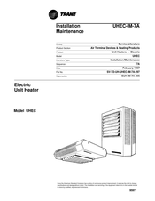 Trane UHEC-IM-7A Installation & Maintenance