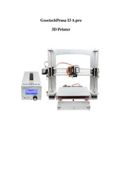Geeetech Prusa I3 A Pro Manuals Manualslib