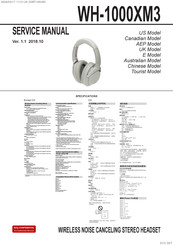 Sony WH-1000XM3 Manuals | ManualsLib