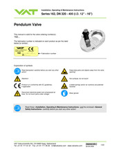 VAT 162 Series Installation, Operating,  & Maintenance Instructions