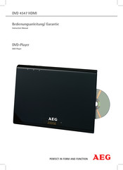 AEG DVD 4547 HDMI Instruction Manual