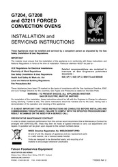 Falcon Foodservice Equipment G7211 Installation And Servicing Instructions