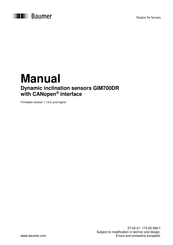 Baumer GIM700DR Manual